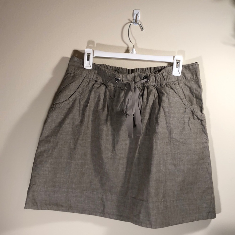 EILEEN FISHER gray cotton skirt